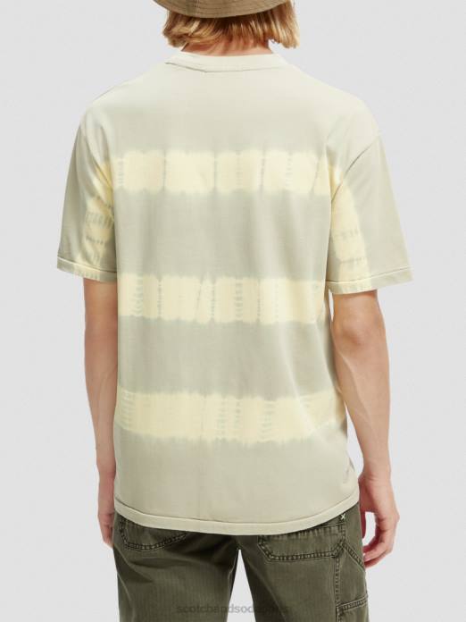 Scotch & Soda Hommes t-shirt biologique tie-dye coupe décontractée grès vêtements 4HB4389