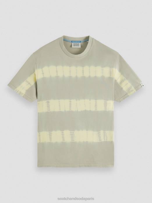 Scotch & Soda Hommes t-shirt biologique tie-dye coupe décontractée grès vêtements 4HB4389