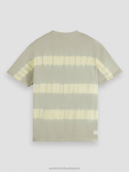 Scotch & Soda Hommes t-shirt biologique tie-dye coupe décontractée grès vêtements 4HB4389