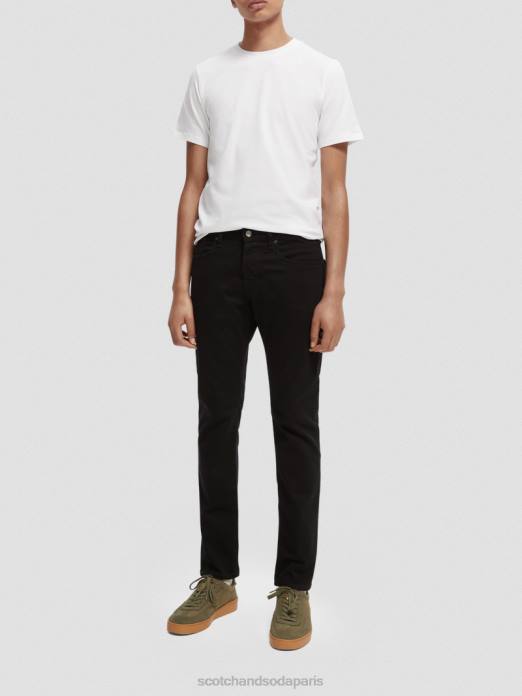 Scotch & Soda Hommes t-shirt à col rond en coton biologique blanc vêtements 4HB4442