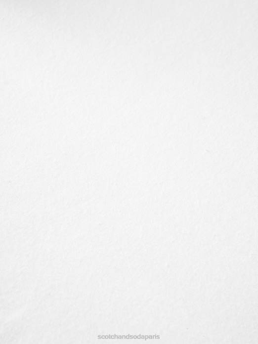 Scotch & Soda Hommes t-shirt à col rond en coton biologique blanc vêtements 4HB4442