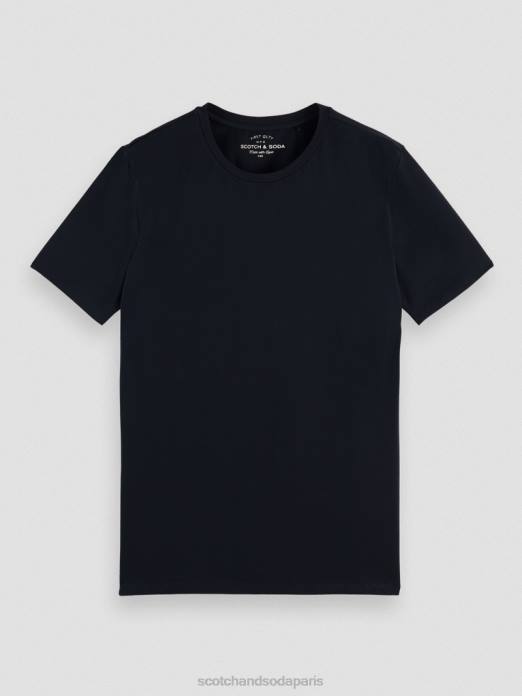 Scotch & Soda Hommes t-shirt à col rond en coton biologique nuit vêtements 4HB4445
