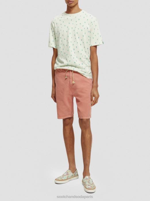 Scotch & Soda Hommes t-shirt coupe classique imprimé menthe vêtements 4HB4437