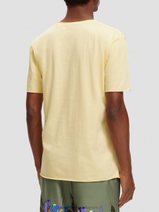 Scotch & Soda Hommes t-shirt coupe décontractée à bords bruts banane vêtements 4HB4386