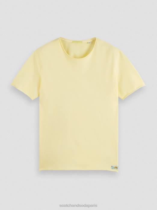Scotch & Soda Hommes t-shirt coupe décontractée à bords bruts banane vêtements 4HB4386