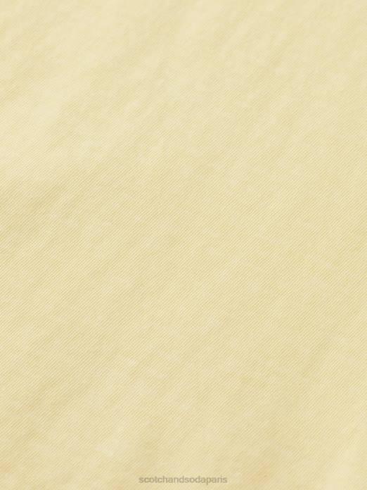 Scotch & Soda Hommes t-shirt coupe décontractée à bords bruts banane vêtements 4HB4386