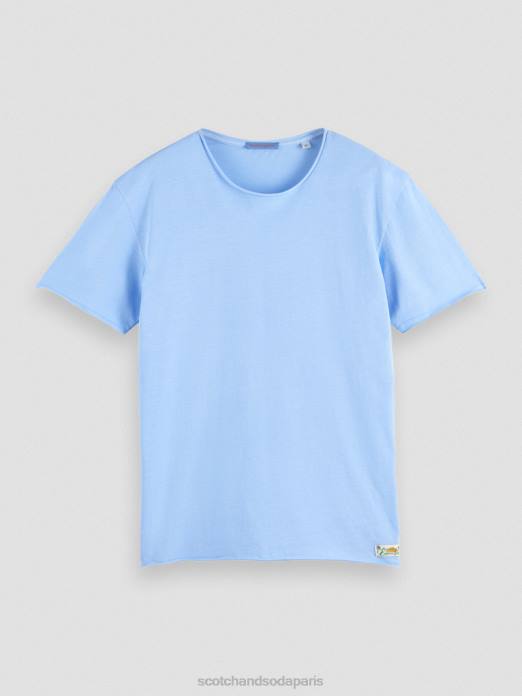 Scotch & Soda Hommes t-shirt coupe décontractée à bords bruts mer bleue vêtements 4HB4383