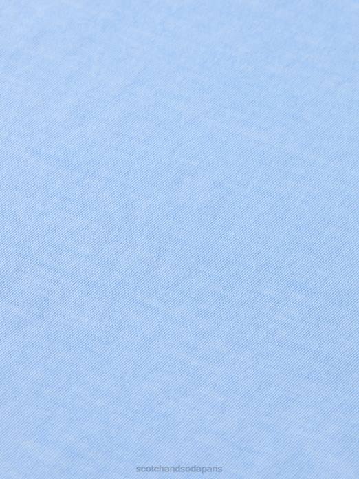 Scotch & Soda Hommes t-shirt coupe décontractée à bords bruts mer bleue vêtements 4HB4383