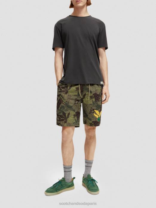 Scotch & Soda Hommes t-shirt coupe décontractée à bords bruts noir vêtements 4HB4384