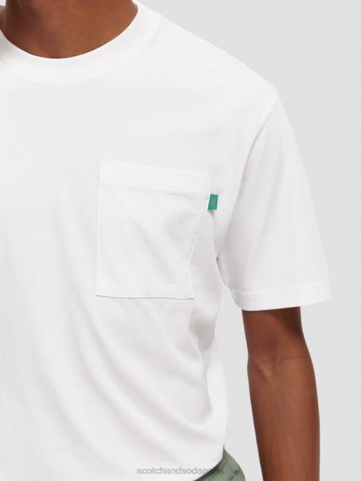 Scotch & Soda Hommes t-shirt décontracté à motif artistique blanc vêtements 4HB4422