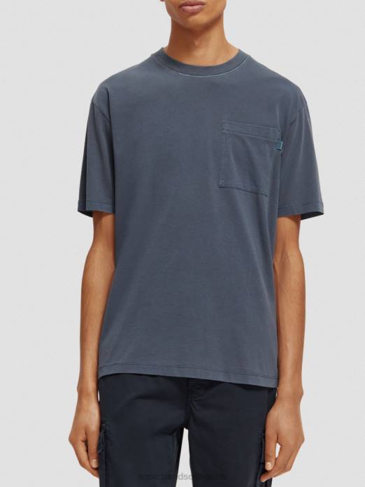 Scotch & Soda Hommes t-shirt décontracté à motif artistique marine vêtements 4HB4424