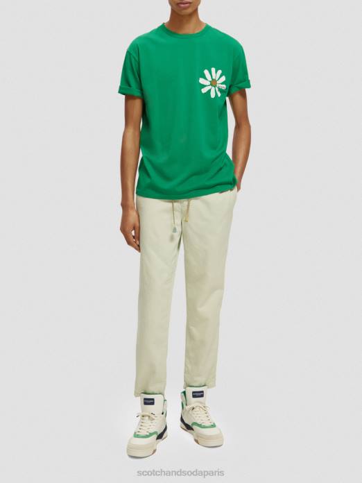 Scotch & Soda Hommes t-shirt délavé à motif artistique amazone vêtements 4HB4447