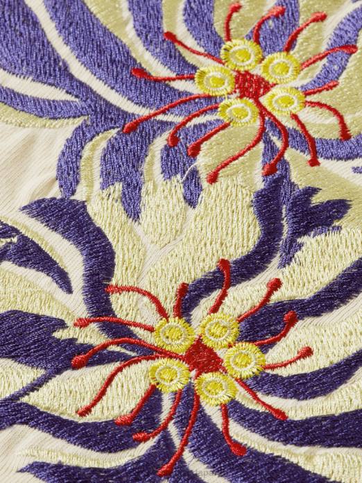 Scotch & Soda Hommes t-shirt en jersey à broderies artistiques blanc cassé vêtements 4HB4351