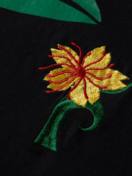 Scotch & Soda Hommes t-shirt en jersey à broderies artistiques noir vêtements 4HB4350