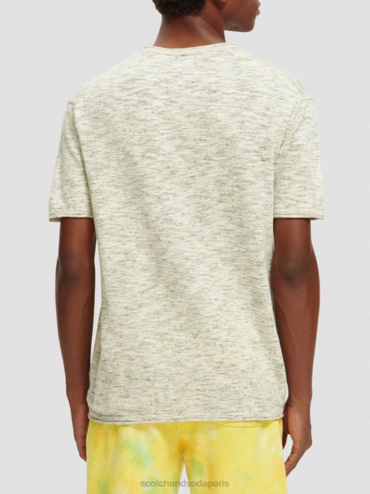 Scotch & Soda Hommes t-shirt imprimé à poches mélangées mélange d'armée vêtements 4HB4415