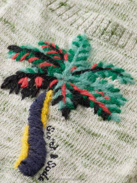 Scotch & Soda Hommes t-shirt imprimé à poches mélangées mélange d'armée vêtements 4HB4415