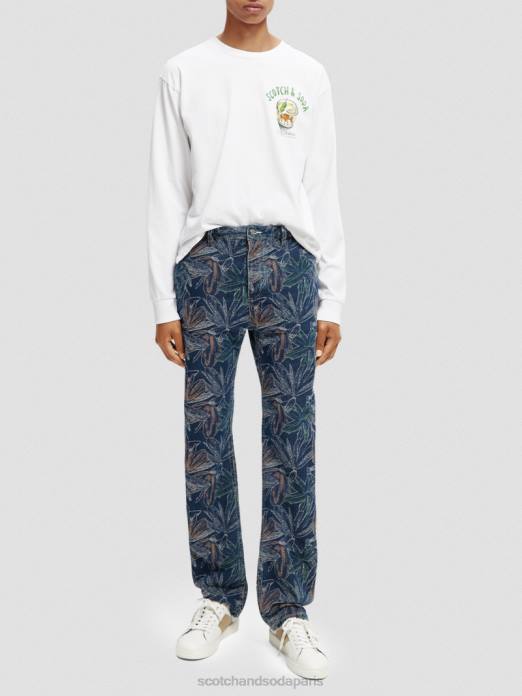 Scotch & Soda Hommes t-shirt à manches longues en coton biologique blanc vêtements 4HB4391