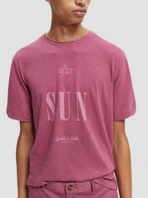 Scotch & Soda Hommes t-shirt à motif artistique en jersey biologique dahlia vêtements 4HB4367