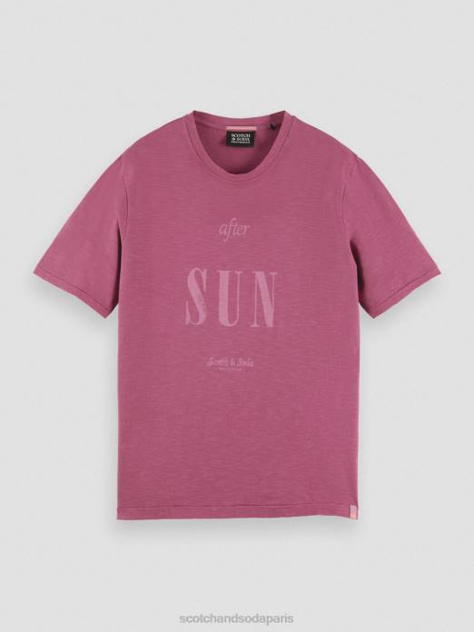 Scotch & Soda Hommes t-shirt à motif artistique en jersey biologique dahlia vêtements 4HB4367