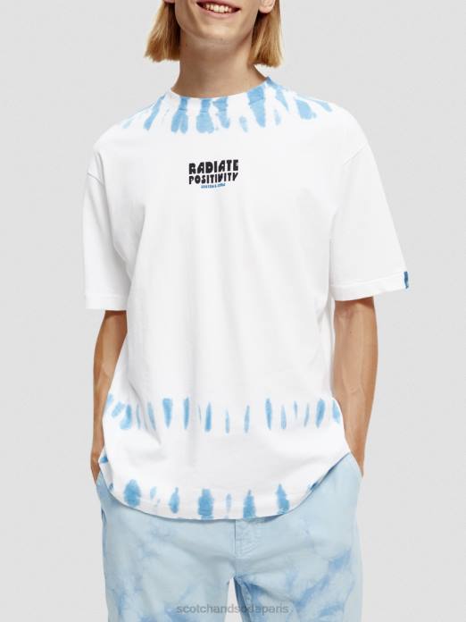 Scotch & Soda Hommes t-shirt à motif tie-dye biologique combo b vêtements 4HB4404