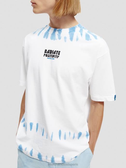 Scotch & Soda Hommes t-shirt à motif tie-dye biologique combo b vêtements 4HB4404