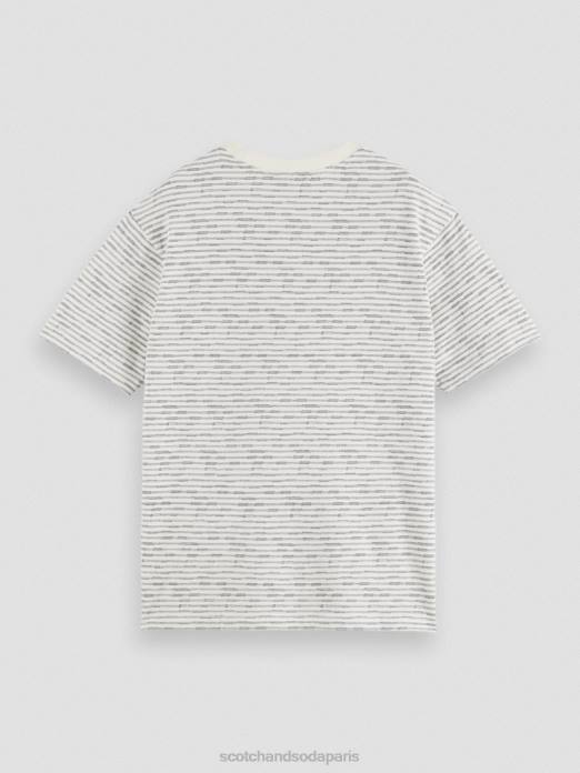 Scotch & Soda Hommes t-shirt à poche en coton biologique rayé combiner un vêtements 4HB4396