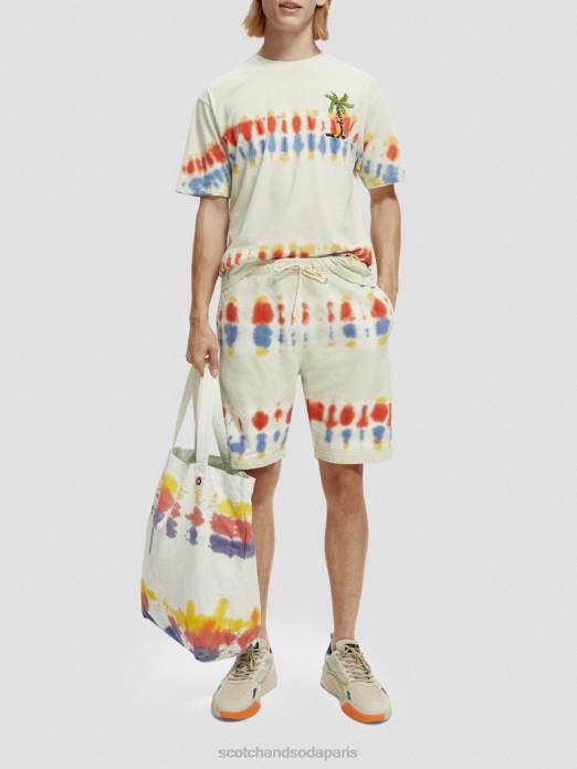 Scotch & Soda Hommes t-shirt tie-dye à broderie artistique teinture à cravate à la menthe vêtements 4HB4439