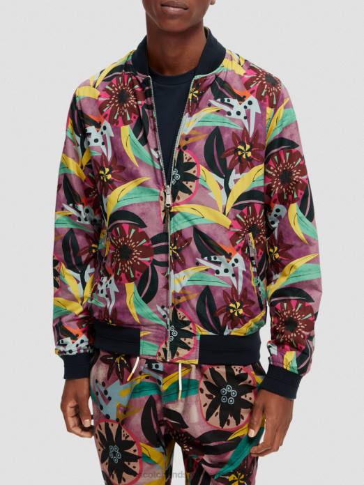 Scotch & Soda Hommes blouson aviateur réversible imprimé combiner un vêtements 4HB4562