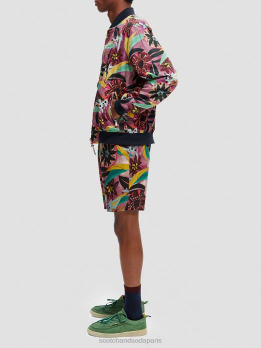 Scotch & Soda Hommes blouson aviateur réversible imprimé combiner un vêtements 4HB4562