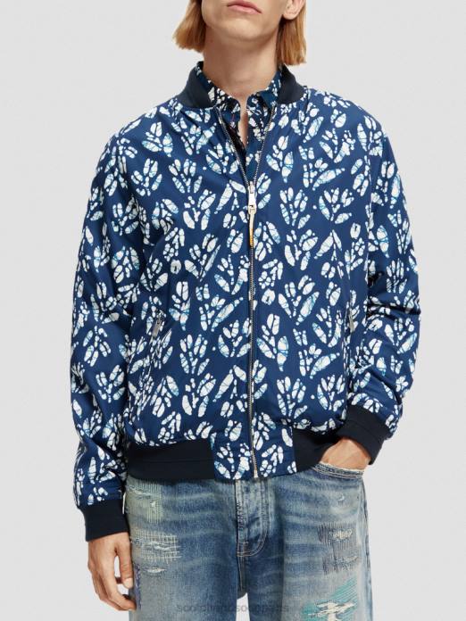 Scotch & Soda Hommes blouson aviateur réversible imprimé combo d vêtements 4HB4561
