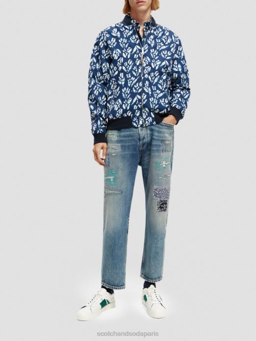 Scotch & Soda Hommes blouson aviateur réversible imprimé combo d vêtements 4HB4561