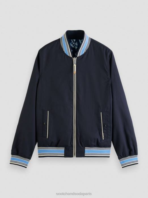 Scotch & Soda Hommes blouson aviateur réversible imprimé combo d vêtements 4HB4561