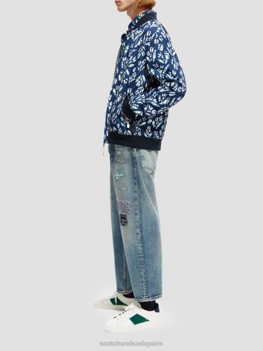 Scotch & Soda Hommes blouson aviateur réversible imprimé combo d vêtements 4HB4561