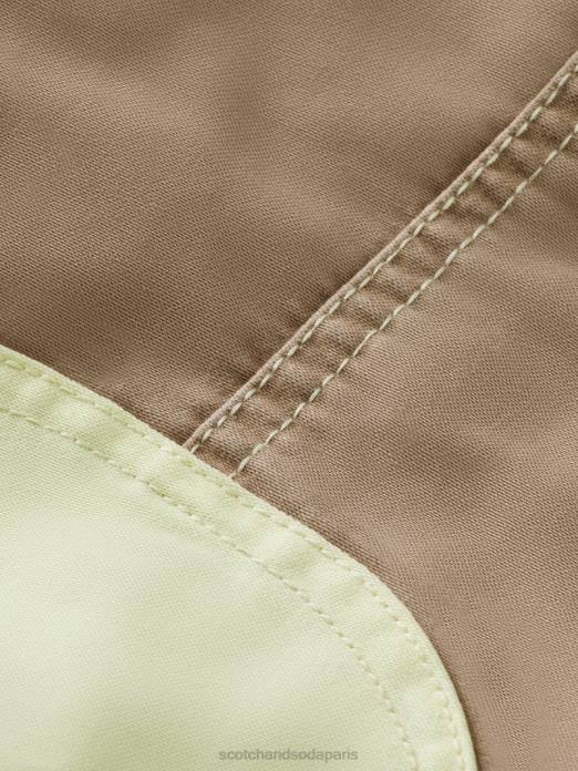 Scotch & Soda Hommes parka color block en coton biologique combiner un vêtements 4HB4567