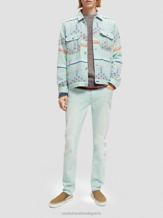 Scotch & Soda Hommes surchemise ikat en denim jacquard combiner un vêtements 4HB4560