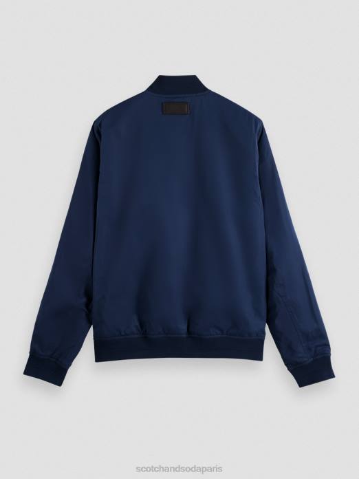 Scotch & Soda Hommes veste bomber réversible fleur marine/armée aop vêtements 4HB4573