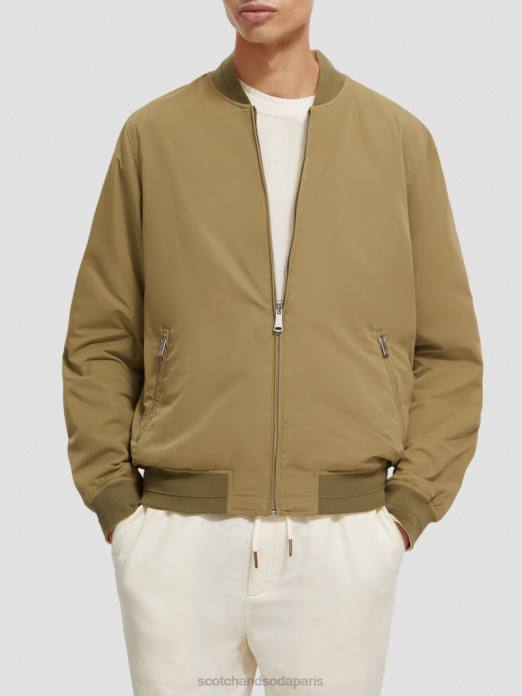 Scotch & Soda Hommes veste bomber réversible kaki vêtements 4HB4574
