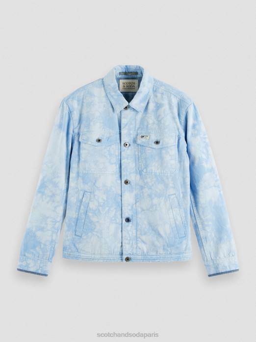 Scotch & Soda Hommes veste camionneur en jean tie-dye combiner un vêtements 4HB4576