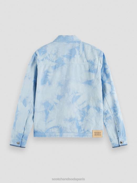 Scotch & Soda Hommes veste camionneur en jean tie-dye combiner un vêtements 4HB4576