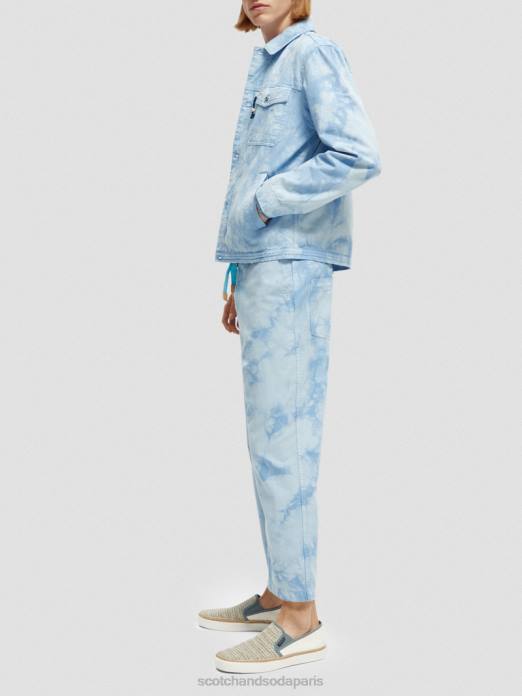 Scotch & Soda Hommes veste camionneur en jean tie-dye combiner un vêtements 4HB4576