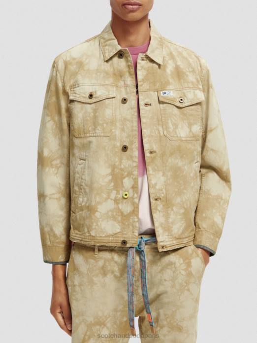 Scotch & Soda Hommes veste camionneur en jean tie-dye combo b vêtements 4HB4577