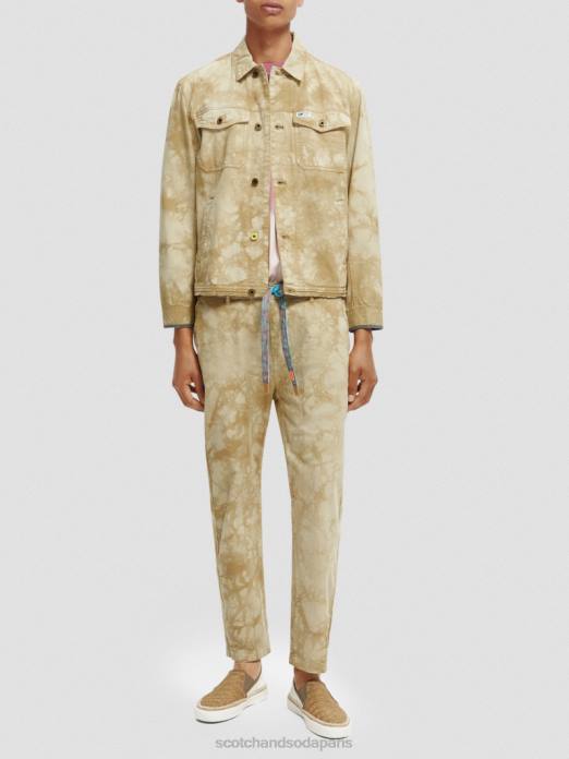 Scotch & Soda Hommes veste camionneur en jean tie-dye combo b vêtements 4HB4577