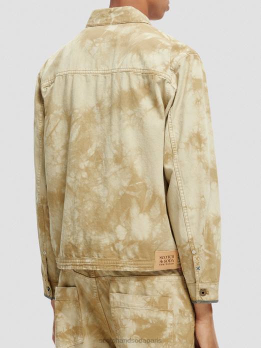 Scotch & Soda Hommes veste camionneur en jean tie-dye combo b vêtements 4HB4577