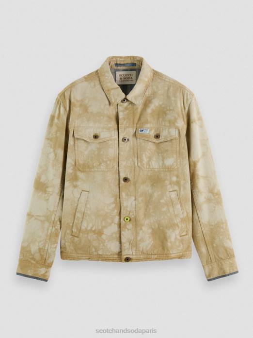 Scotch & Soda Hommes veste camionneur en jean tie-dye combo b vêtements 4HB4577