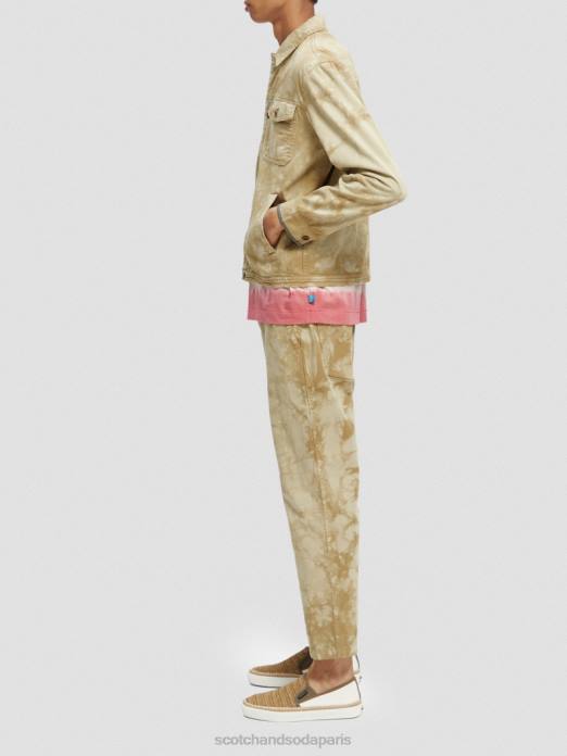Scotch & Soda Hommes veste camionneur en jean tie-dye combo b vêtements 4HB4577