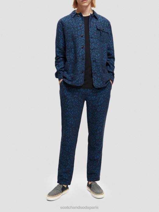 Scotch & Soda Hommes veste utilitaire de travail en jacquard combiner un vêtements 4HB4570