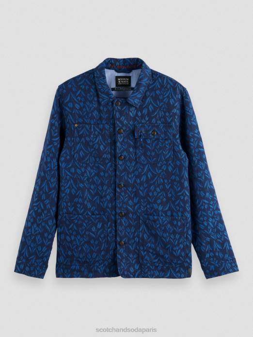 Scotch & Soda Hommes veste utilitaire de travail en jacquard combiner un vêtements 4HB4570