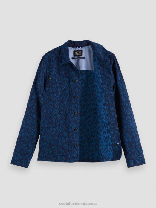 Scotch & Soda Hommes veste utilitaire de travail en jacquard combiner un vêtements 4HB4570