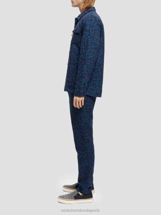 Scotch & Soda Hommes veste utilitaire de travail en jacquard combiner un vêtements 4HB4570