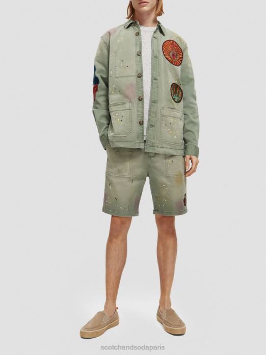 Scotch & Soda Hommes veste utilitaire à patch artistique armée vêtements 4HB4575